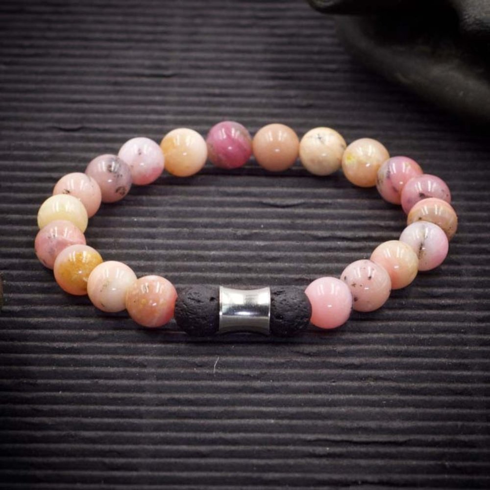 Pink Opal Aromatherapy Bracelet - Handmade to Order
